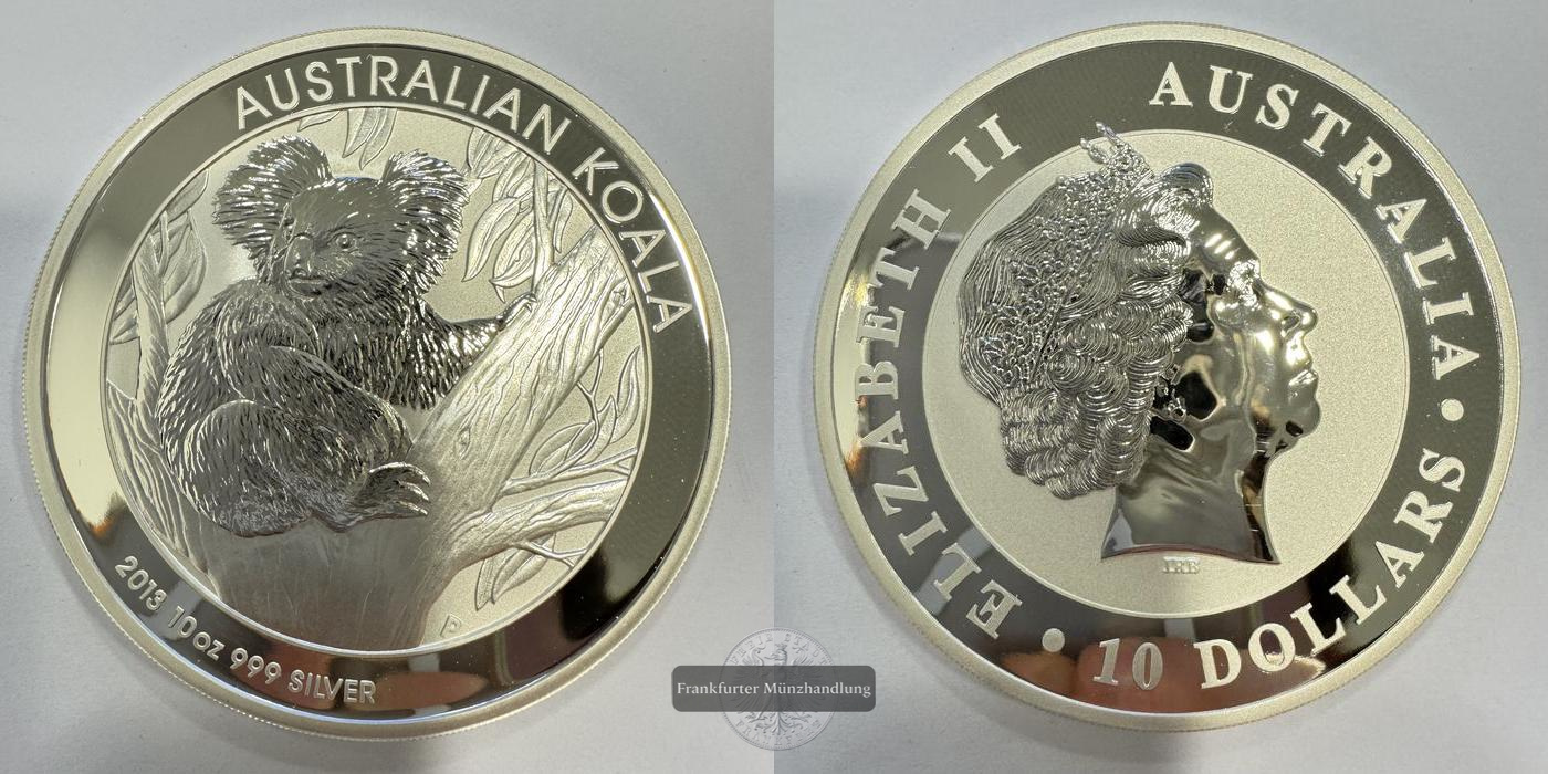  Australien  10 Dollar 2013 Koala   FM-Frankfurt   Feinsilber: 311g   