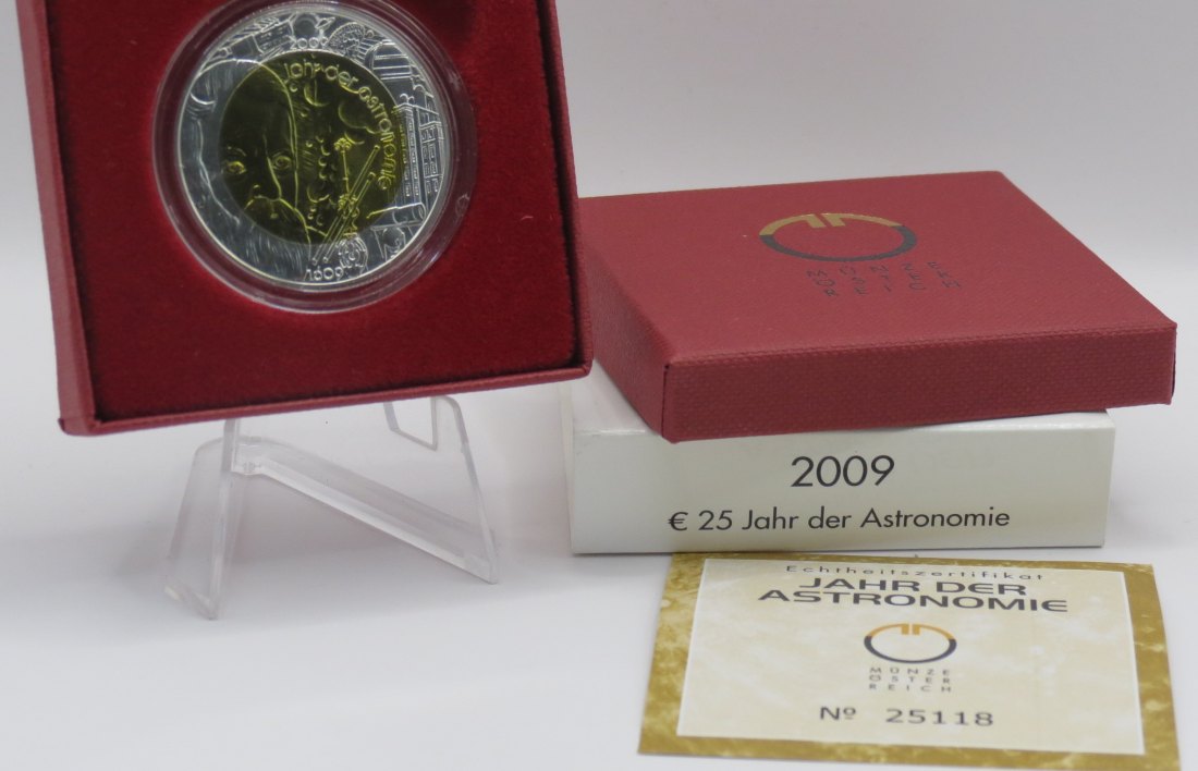  Austrija 25 evra srebro-niobium 2009 Astronomija   