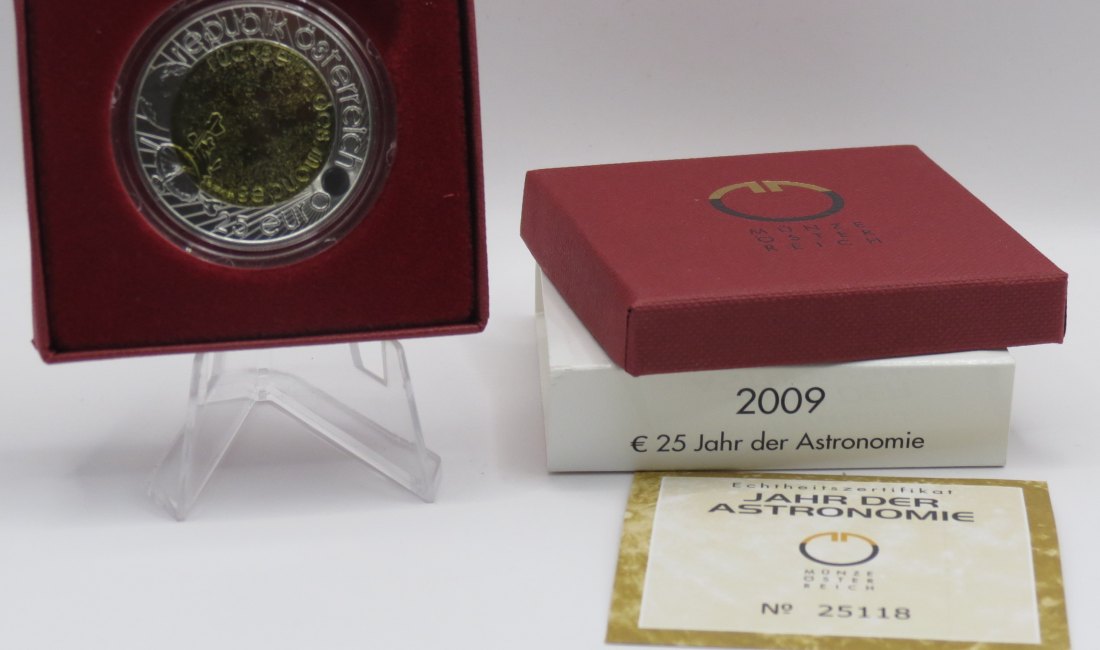  Austrija 25 evra srebro-niobium 2009 Astronomija   