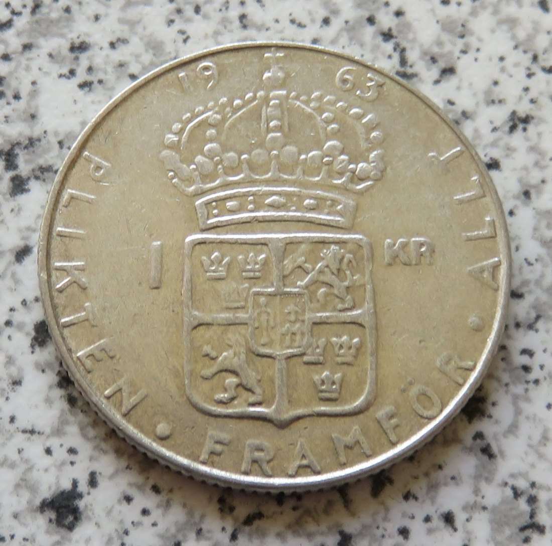  Schweden 1 Krona 1963   