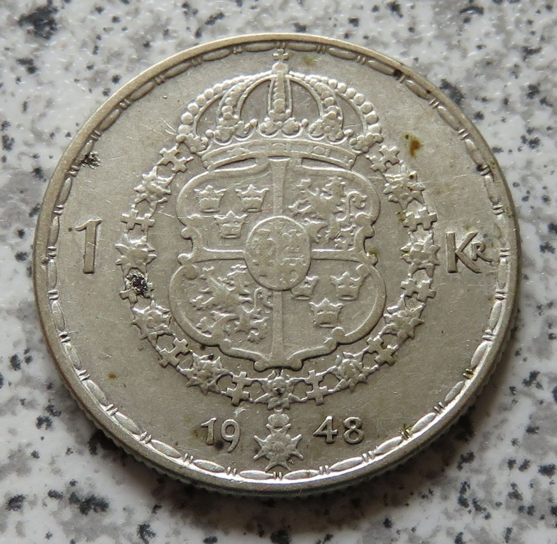  Schweden 1 Krona 1948   