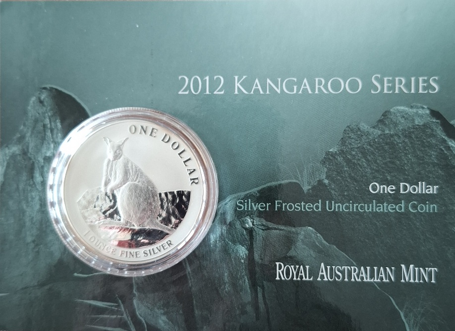 Australien 1 oz Silber Känguru 2012 Kangaroo Silver frosted uncirculated Coin in Coincard   