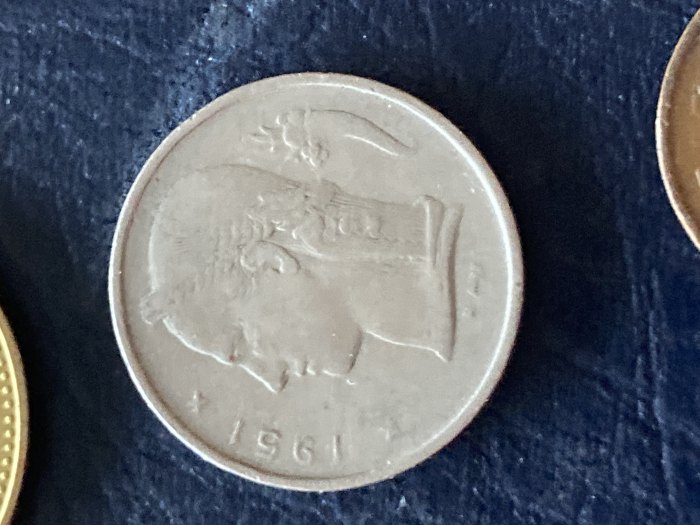  Münze Münzen Umlaufmünze Belgien 1 Franc 1951 Belgique   