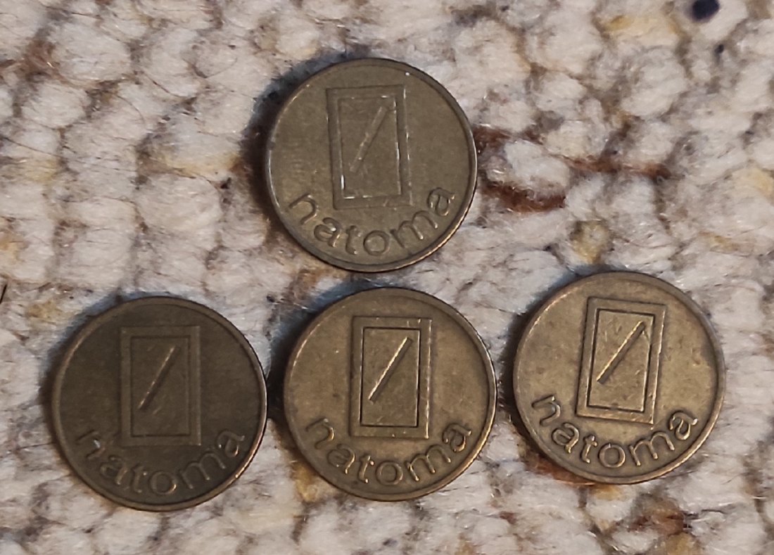  Niederländische Automatenmünze Natoma, gleich 4 Stück   