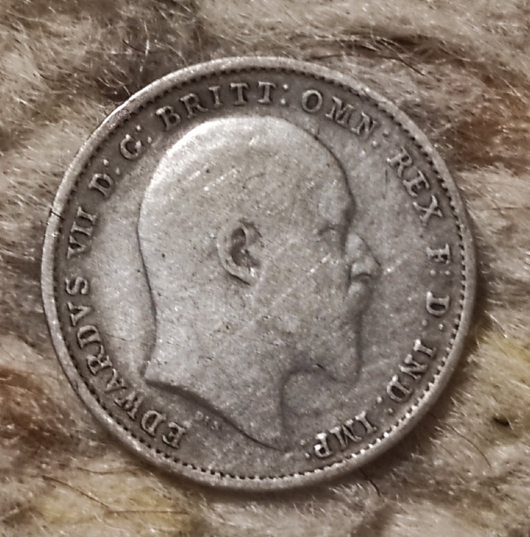  Großbritannien 3 Pence 1910 SILBER   
