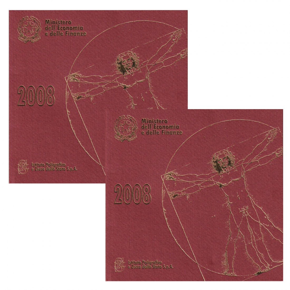  Offiz. 2x Euro-KMS Italien 2008 nur 20.000St!   