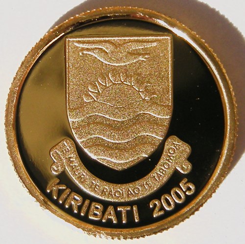  Kiribati 10 Dollar 2005, Au .999, 1,24 g fein   