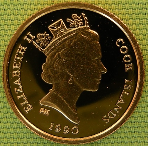  Cook Island 25 Dollar 1990, Au .999, 1,24 g fein   