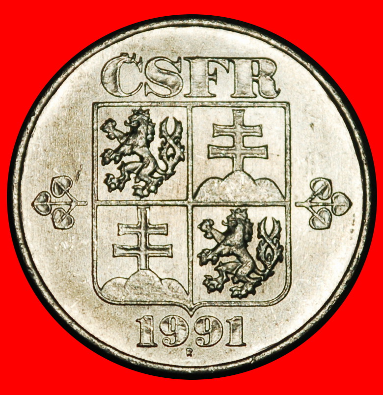  Ⰿ POST COMMUNIST (1991-1992):CZECHOSLOVAKIA★10 HELLERS 1991 UNC MINT LUSTRE! LOW START ★ NO RESERVE!   