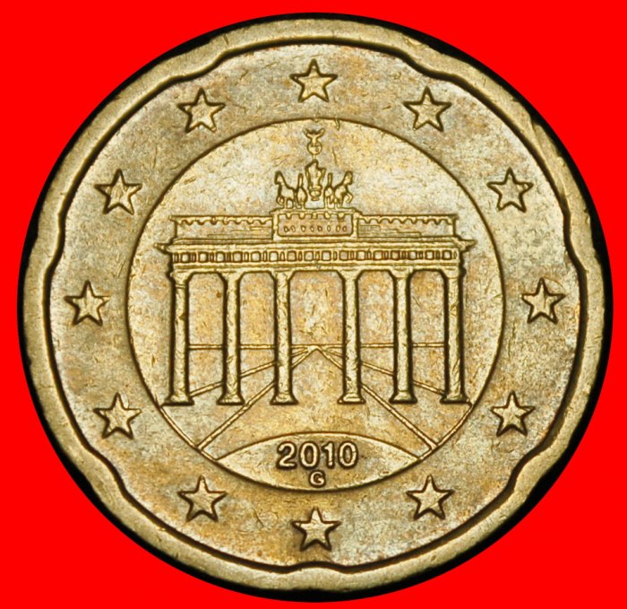  Ⰿ NORDIC GOLD 2007-2026:GERMANY★20 EURO CENTS 2010G BADEN-WUERTTEMBERG★DIE B★LOW START ★ NO RESERVE!   