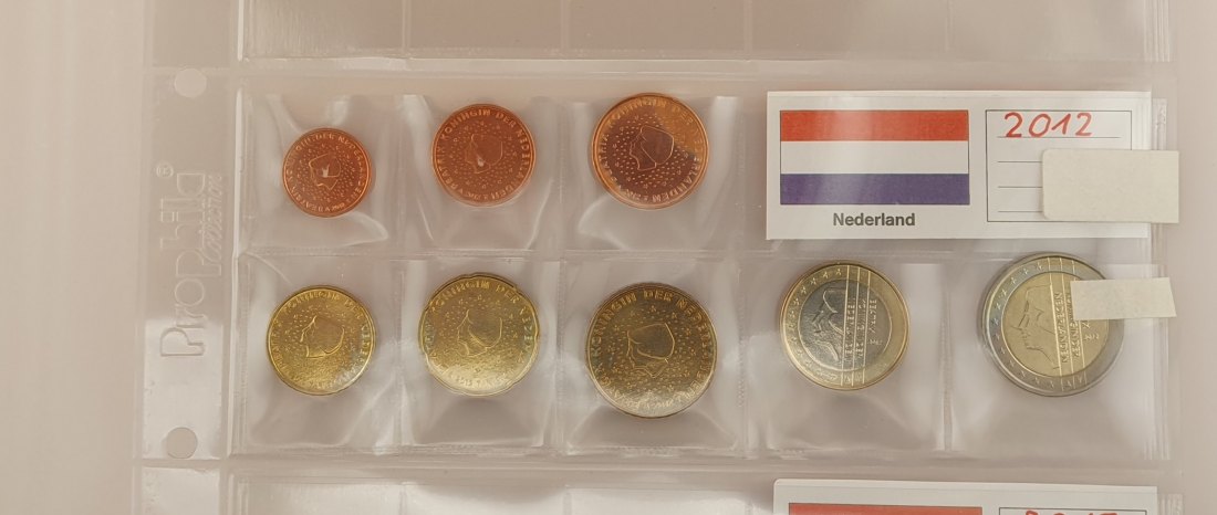  Niederlande 3 x KMS Kursmünzen 2012 Nominalwert 3,88 Euro   