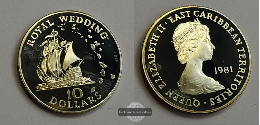  Ostkaribische Staaten 10 Dollars 1981 FM-Frankfurt Feinsilber: 26.159g   