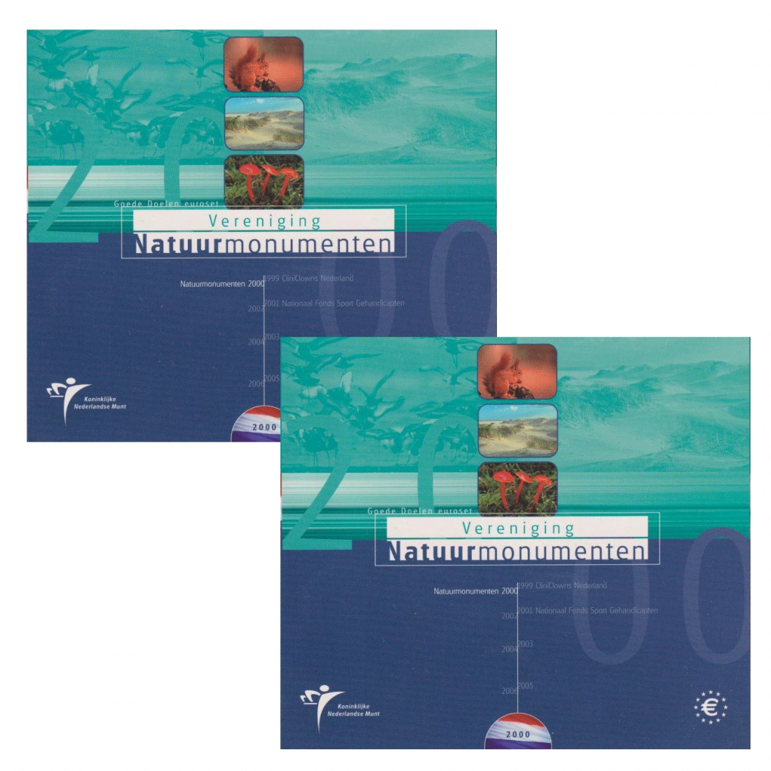  Offiz. 2x Euro-KMS Niederlande *Gute Taten - Naturdenkmäler* 2000   