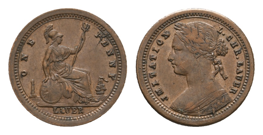  Token-Spielmarke o.J.; Bronze, 0,60 g; Ø 13 mm   