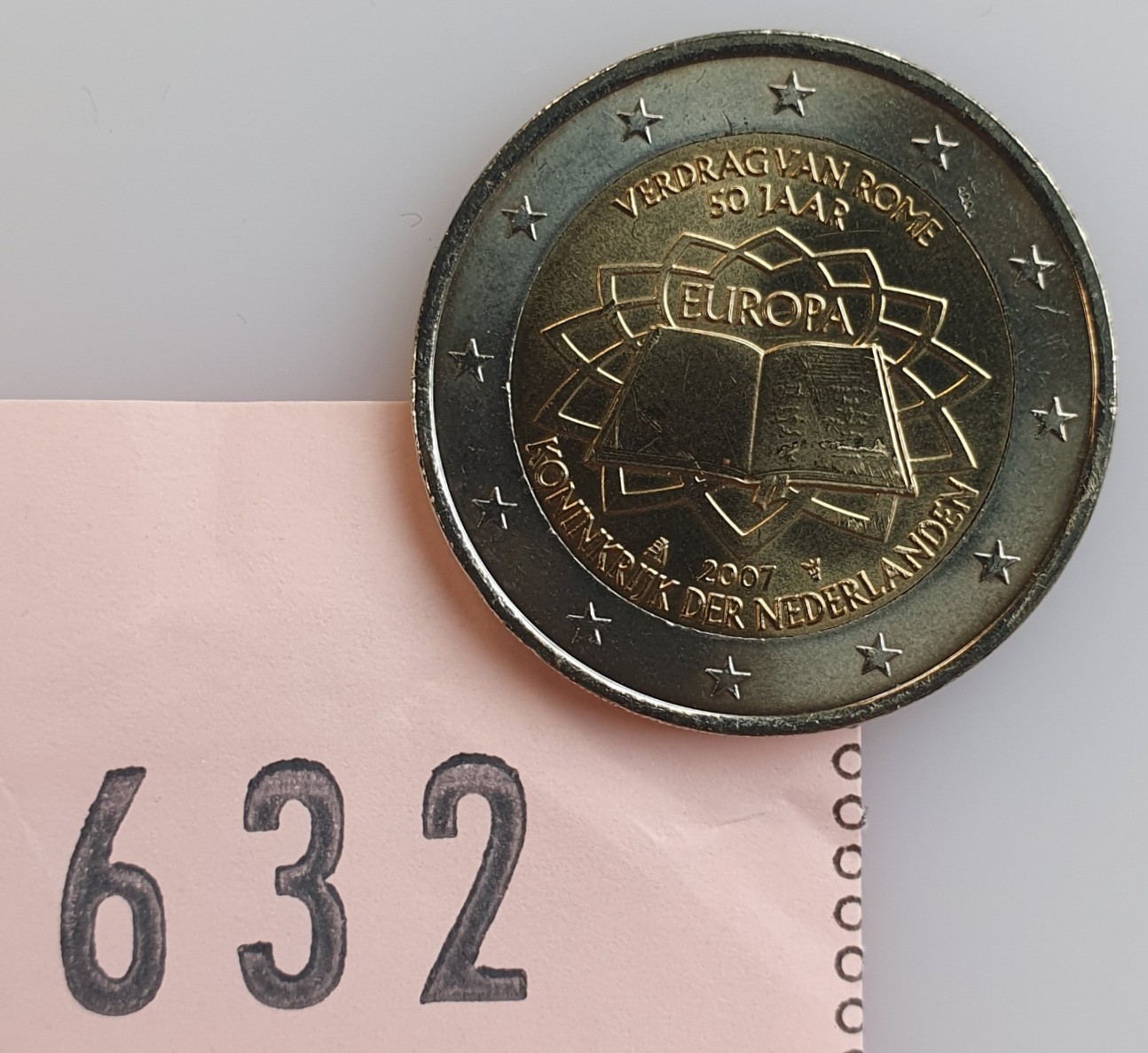  Niederlande 2 Euro, 2007 50 Jahre Unterzeichnung des Vertrags von Rom (1957-2007) #632   