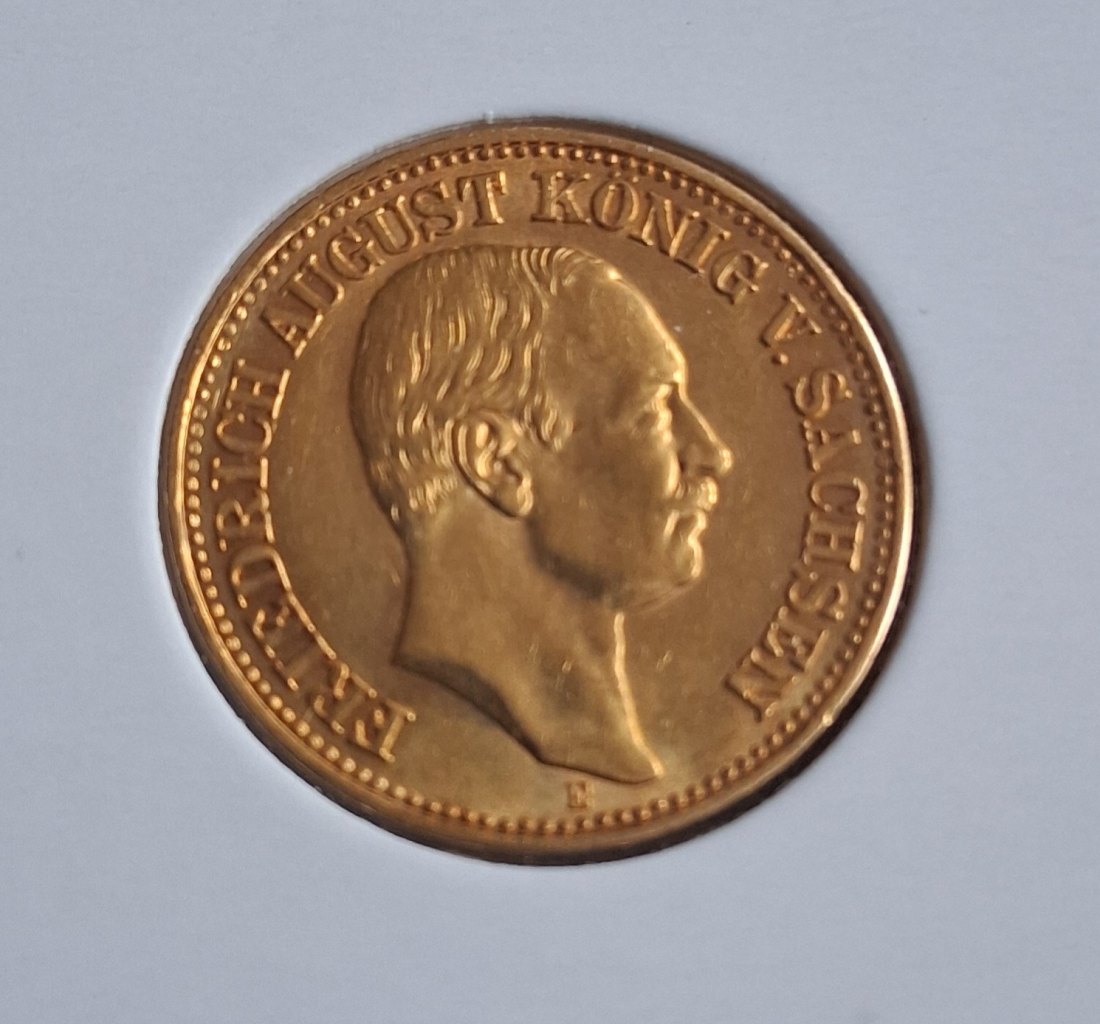  Sachsen 10 Mark 1905 Friedrich August,Jäger 267   