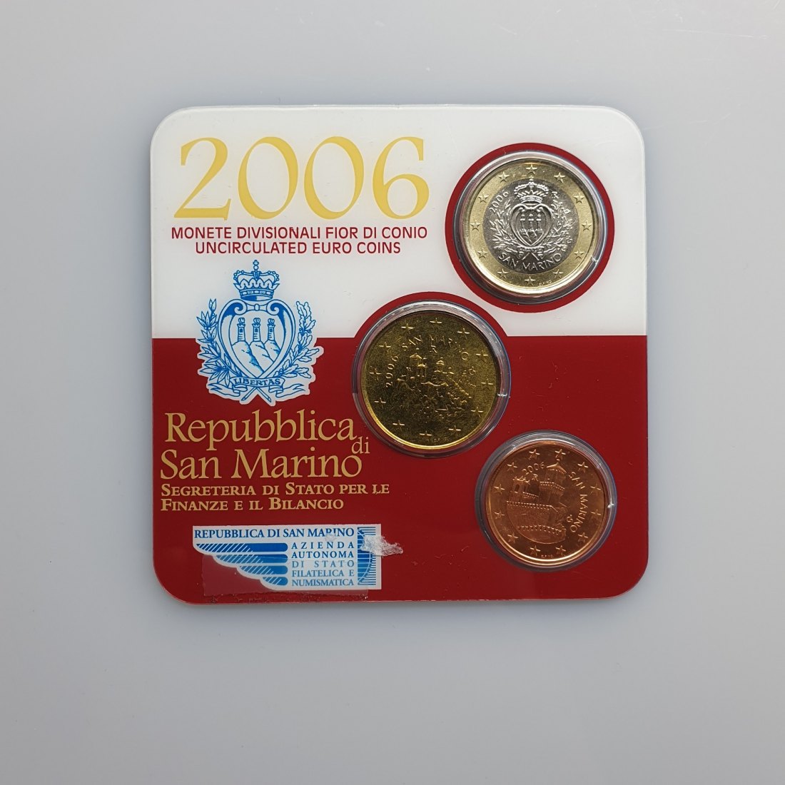 San Marino Minikit 2006 - 5 Cent - 50 Cent und 1 Euro