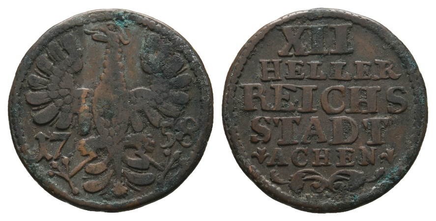  Altdeutschland; Kleinmünze 1758   