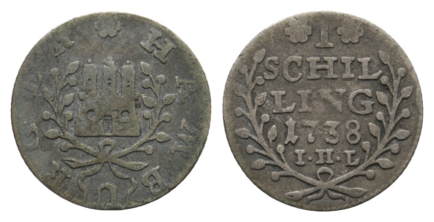  Altdeutschland; Kleinmünze 1738   