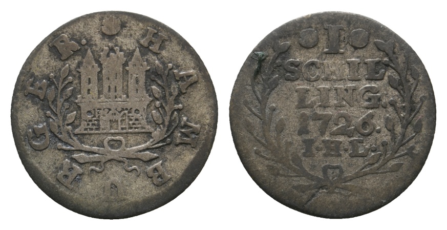  Altdeutschland; Kleinmünze 1726   