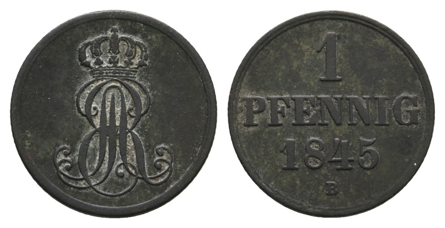  Altdeutschland; Kleinmünze 1845   