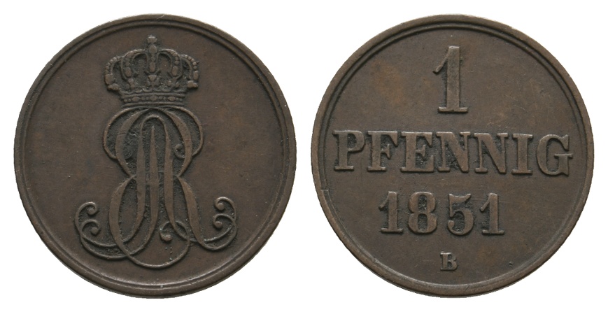  Altdeutschland; Kleinmünze 1851   