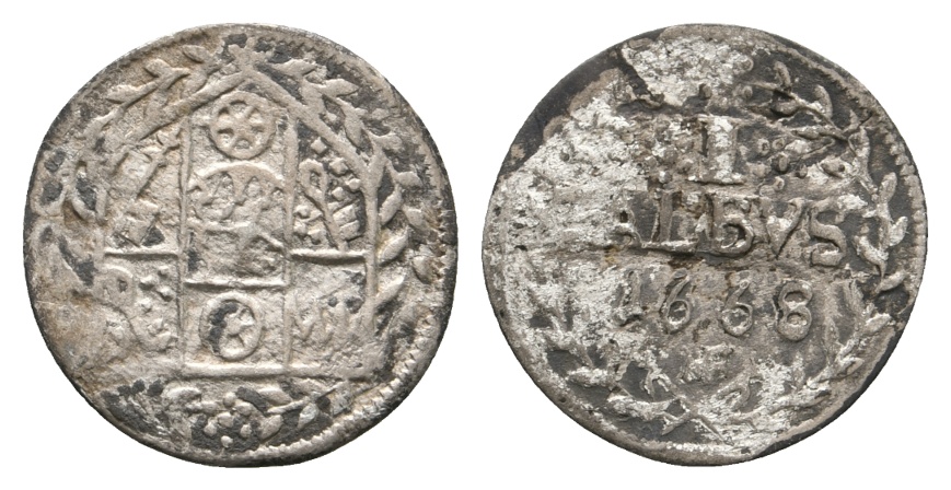  Altdeutschland; Kleinmünze 1668   