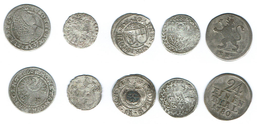  SZAIVERT ALTDEUTSCHLAND LOT 5 KLEINMÜNZEN HESSEN MAINZ EICHSTÄTT SCHLESIEN LIEGNITZ BRIEG   