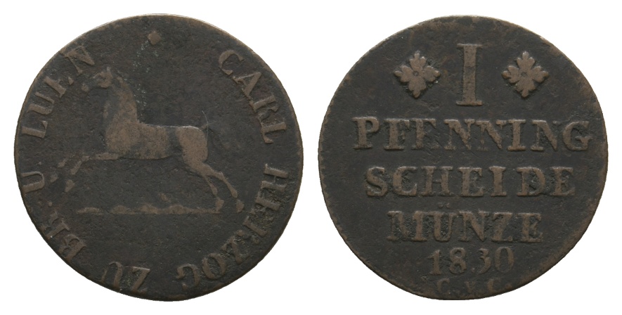  Altdeutschland; Kleinmünze 1830   