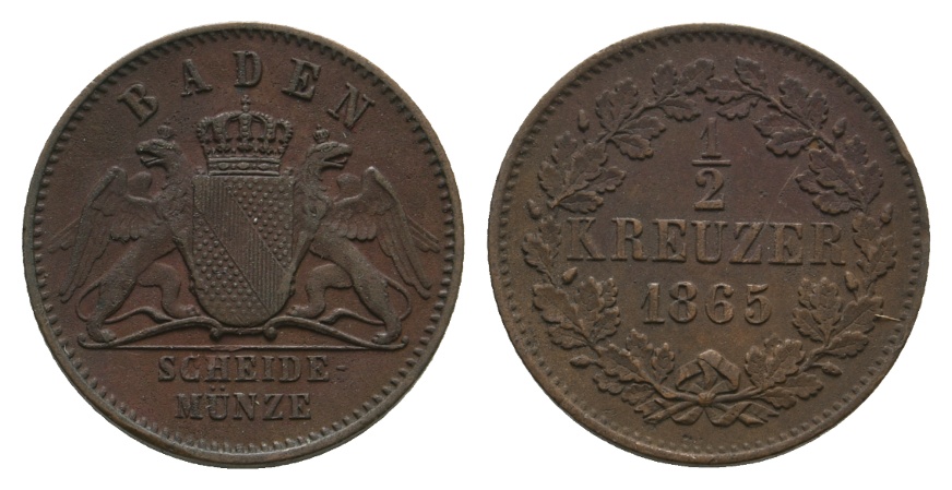  Altdeutschland; Kleinmünze 1865   