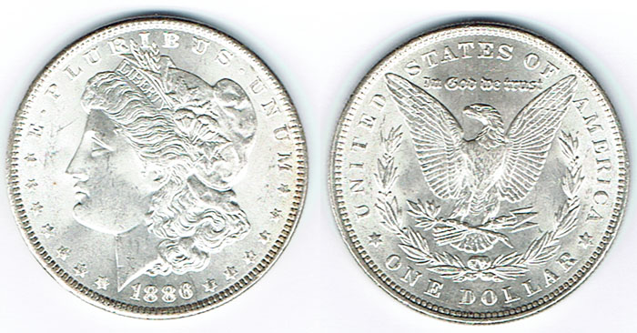  SZAIVERT USA VEREINIGTE STAATEN VON AMERIKA 1 DOLLAR 1886 PHILADELPHIA   