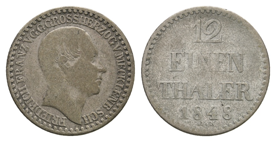  Altdeutschland; Kleinmünze 1848   