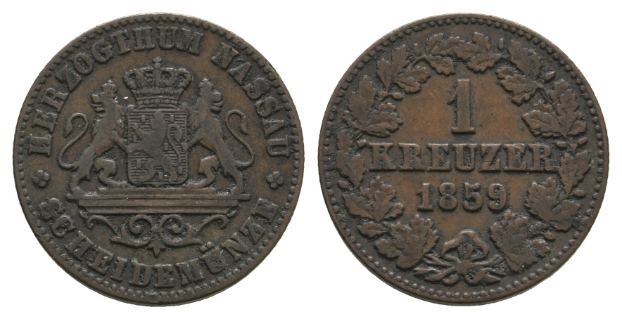  Altdeutschland; Kleinmünze 1859   