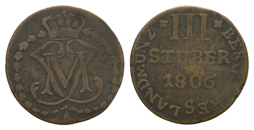  Altdeutschland; Kleinmünze 1806   