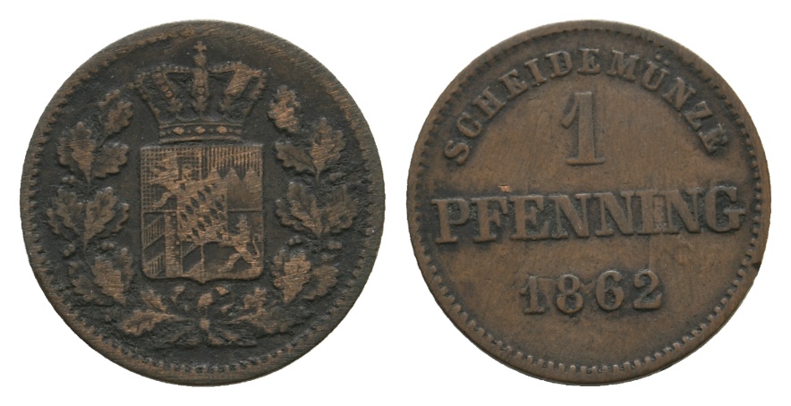  Altdeutschland; Kleinmünze 1862   