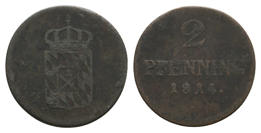  Altdeutschland; Kleinmünze 1814   