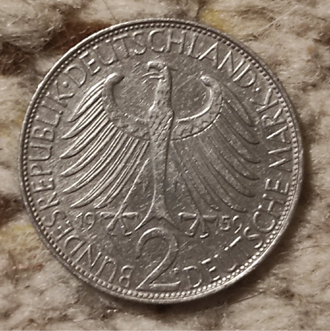  Deutschland 2 Mark 1959 F   