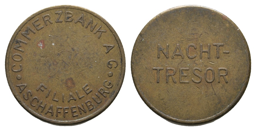  Bayern, Aschaffenburg Commerzbank AG Filial, Nachttresor; Menzel -   