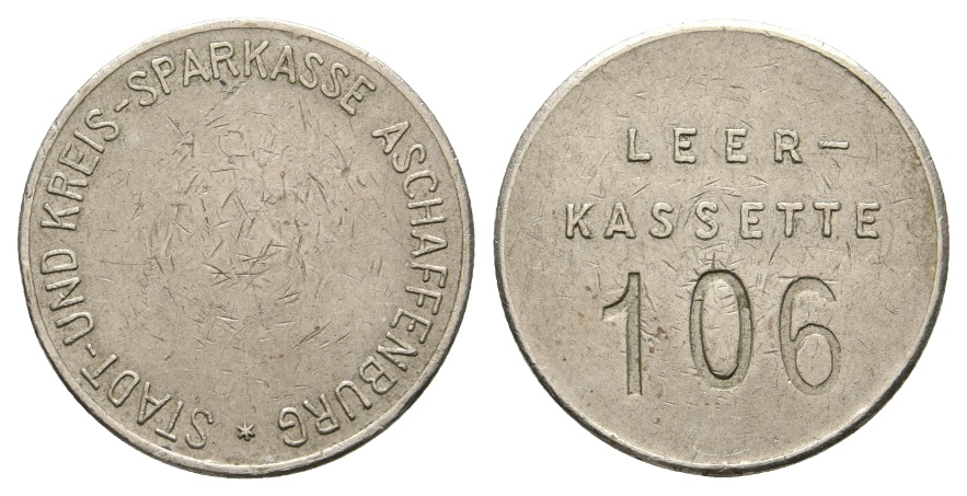  Bayern, Aschaffenburg Stadt- und Kreis-Sparkasse, Leer Kassettte 106; Menzel -   