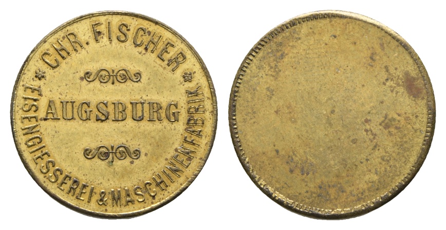 Bayern, Augsburg CHR. Fischer - Eisengiesserei & Maschinenfabrik; Menzel 946.1   