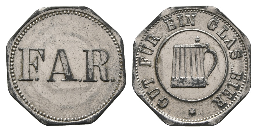  Bayern, Augsburg, F.A.R., Gut für ein Glas Bier; Menzel 963.1   