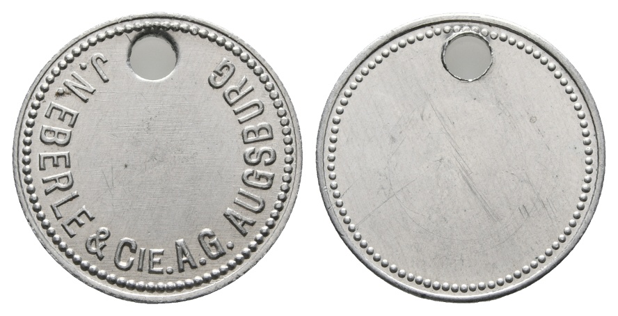  Bayern, Augsburg, J.N.Eberle & Cie.A.G.; Menzel 997.1 (gelocht)   