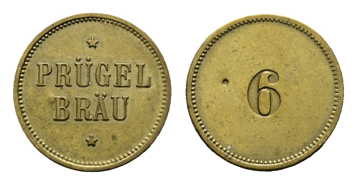  Bayern, Augsburg, Prügelbräu, ZW 6; Menzel 1059.-   
