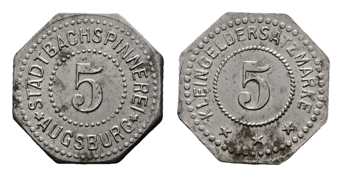  Bayern, Augsburg Stadtbachspinnerei, WZ 5; Menzel 1073.3   