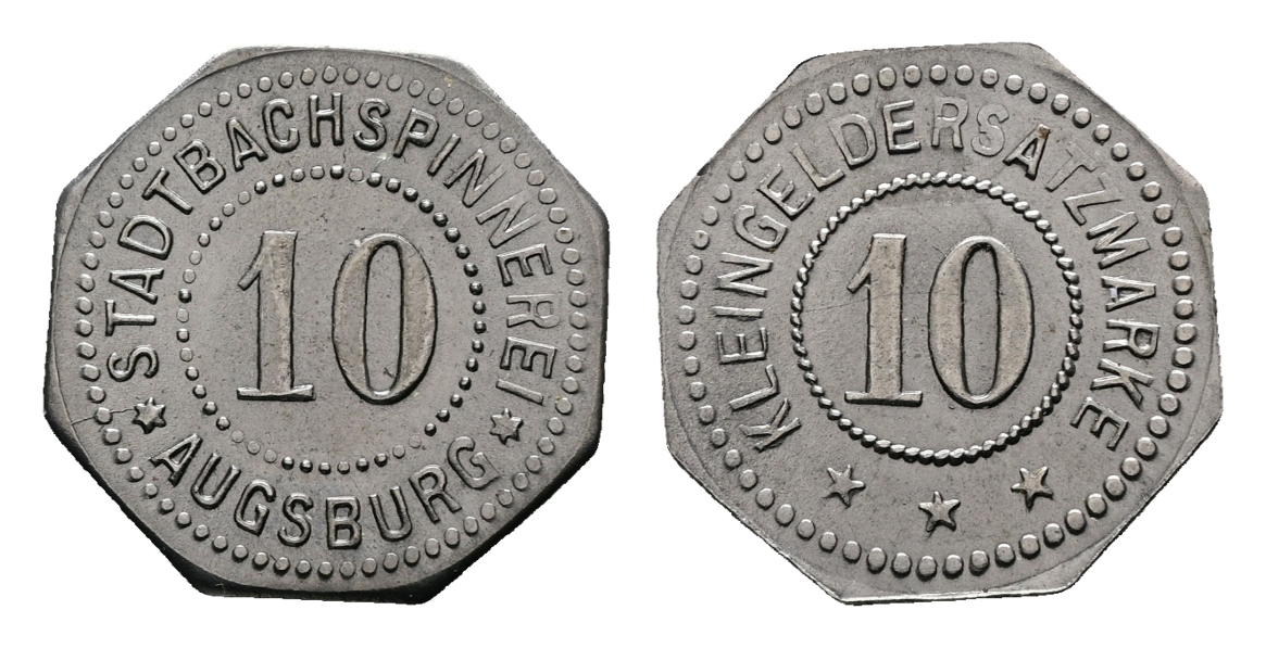  Bayern, Augsburg Stadtbachspinnerei, WZ 10; Menzel 1073.4   