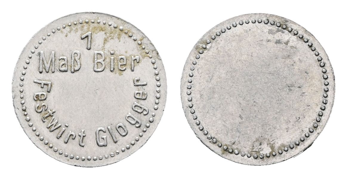  Bayern, Augsburg, Festwirt Glogger 1 Maß Bier; Menzel -   