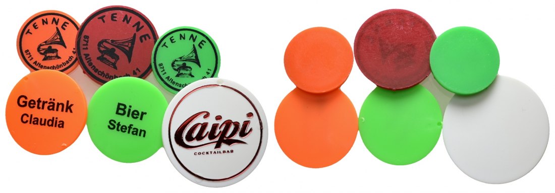  Bayern, A; diverse Kunststoffmarken; Menzel - (6 Stück)   