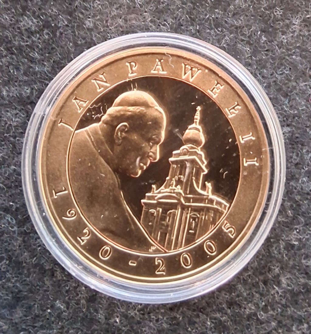 Polen 10 Złotych, 2005 - Tod von Papst Johannes Paul II. PRF