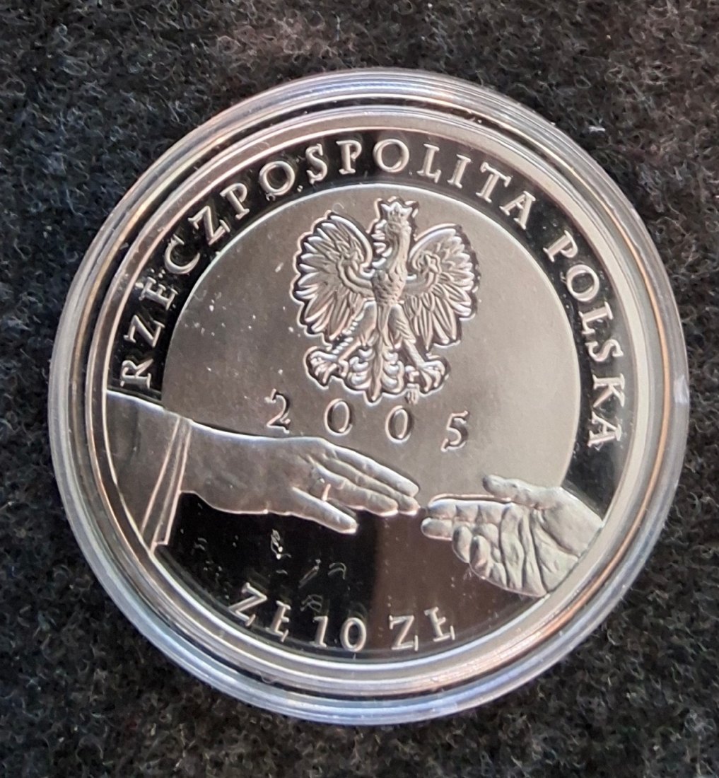 Polen 10 Złotych, 2005 - Tod von Papst Johannes Paul II. PRF   