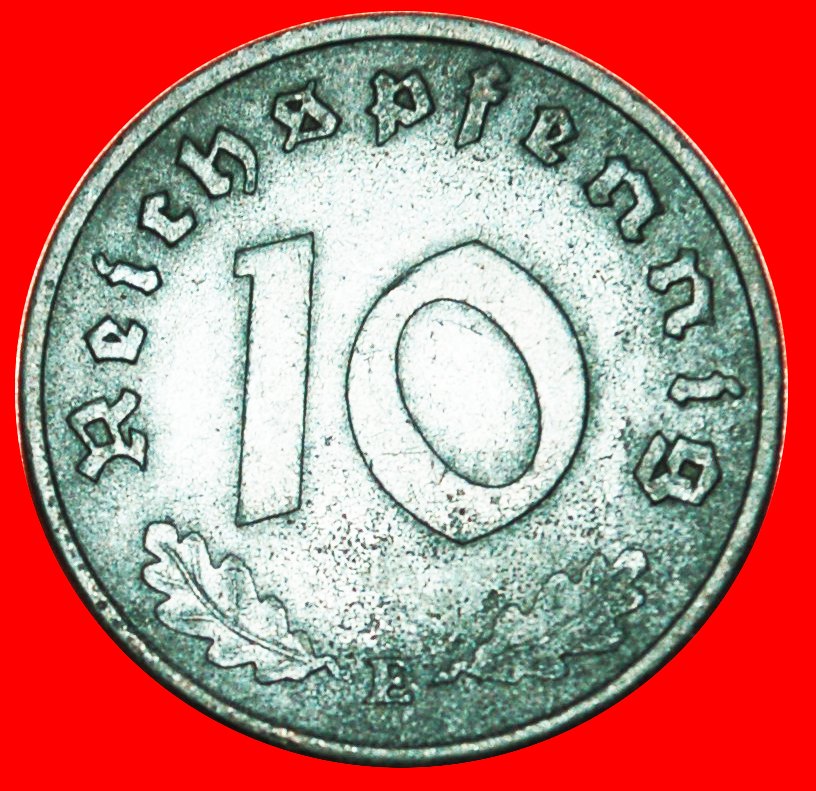 Ⰺ SWASTIKA: GERMANY★ 10 REICHSPFENNIGS 1941E SAXONY! THIRD REICH (1933–1945)★LOW START ★ NO RESERVE!